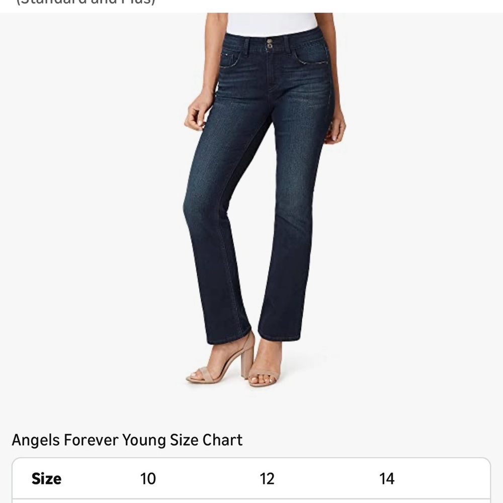 Angels Women's Dark Blue signature boot cut Jeans. - Picture 8 of 8